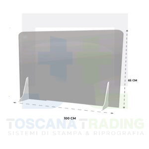 PANNELLO POLICARBONATO (100 L X 65 H) CON BASI